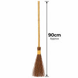 90cm approximate full length measurement graphic for wooden Halloween witches broomstick