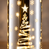 Anika silver LED table lamp in a Christmas home display