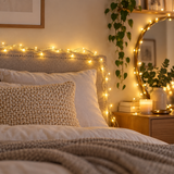 20 warm white USB LED string lights in a festive Christmas display