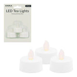 Three-pack battery-operated flickering LED tealights