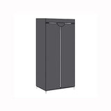 Generic Fabric Canvas Wardrobe Organizer Clothes Rail Shelf Storage Closet Single (Grey), 68-69-70a