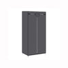 Generic Fabric Canvas Wardrobe Organizer Clothes Rail Shelf Storage Closet Single (Grey), 68-69-70a