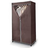 Generic Fabric Canvas Wardrobe Organizer Clothes Rail Shelf Storage Closet Single (Brown), 68-69-70a