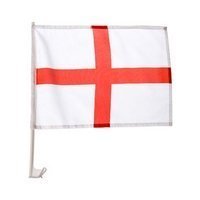 Pair of England St George's Cross car flags – 30 x 45cm
