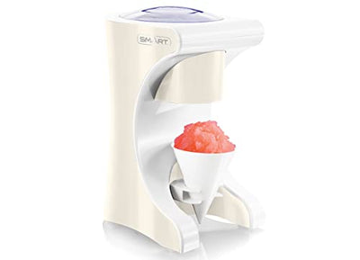 SMART Single Snow Cone Maker (Ivory Cream) Bundle with Soft Grip Measuring Jug