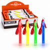 Milestone Camping box of 24 assorted 6 inch neon glow sticks with red yellow green and blue examples