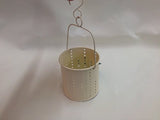 Garden King cream metal bucket tealight holder with small holes