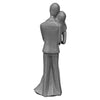 Febland Grey Ceramic Wedding Couple Figurine, Small