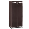 Generic Fabric Canvas Wardrobe Organizer Clothes Rail Shelf Storage Closet Single (Brown), 68-69-70a