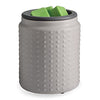 Candle Warmers Etc. Grey Hobnail Flip Dish wax melt warmer