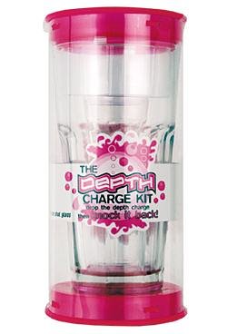 Pint and shot glass depth charge drinking set