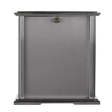 WM.Widdop. Silver Mantel Clock Navy Face - W2941