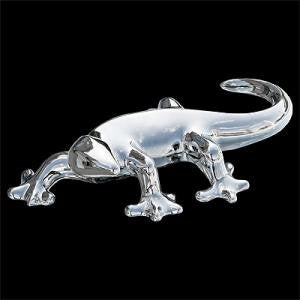 Febland large silver ceramic gecko wall ornament – 36cm