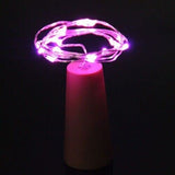 Pink LED wine bottle cork lights four pack with ten LEDs each