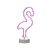 Pink flamingo LED neon-style battery powered sign