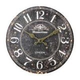 Hometime Whitton round brown and white MDF wall clock