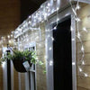 288 bright white battery-operated icicle lights, 7m with timer