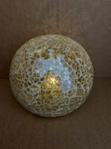 Battery Operated Glass Mosaic Tealight Balls (CLEAR)