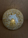 Battery Operated Glass Mosaic Tealight Balls (CLEAR)