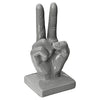 Febland Grey Ceramic Hand Victory, Small