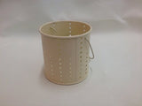 Garden King cream metal bucket tealight holder with small holes