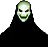 Children's glow-in-the-dark skeleton mask with black hood
