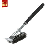 Let's BBQ angled stainless steel barbecue cleaning brush