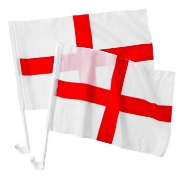 England Car Flags 2Pack