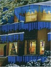 240 Blue LED Snowing Icicle Lights