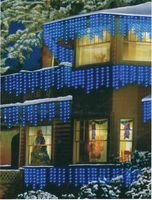 240 Blue LED Snowing Icicle Lights