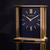 WM.Widdop. Gold Mantel Clock Navy Face - W2940