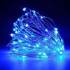 20 Battery Operated LED String Lights on Copper Wire Christmas Tree Lights (Blue)