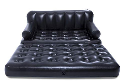 Bestway 75054 Multipurpose Sofa, 188 x 152 x 64 cm, PVC, Black, 74 x 60 x 25 inch