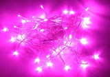 20 pink battery-operated LED string lights