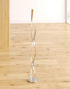 Febland LED Double Twist Tall Lamp with White Light, Steel, Silver