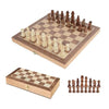 Toyrific Chess Foldable Wooden Board for Kids and Adults, Family Board Games, Portable Wooden Chess