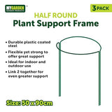 Green metal plant supports – 9 pack, 50 x 90cm