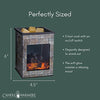 Candle Warmers Etc. Fireplace Illumination Fragrance Warmer- Light-Up Warmer for Warming Scented Candle Wax Melts and Tarts to Freshen Room, Grey Hearthstone