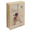 Febland Mirrored Paris Secret Book Box, Cream, Small