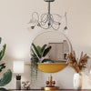 5 Bulb Silver Ceiling Light with Adjustable arms