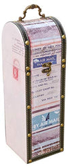 Febland Wine Bottle Carrier-Air Mail, Beige, Small
