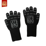Let's BBQ black barbecue and oven gloves – pair
