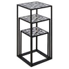 Febland Black & White Set Of Three Nest Of Tables, Metal, Large