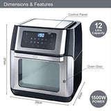 12L digital air fryer oven with adjustable temperature