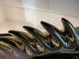 Febland gold ceramic skeletal fish sculpture – 41cm