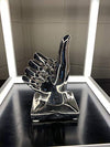 Febland silver ceramic thumbs-up hand sculpture