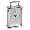 Silver Colour Design Roman Numerals Carriage Clock