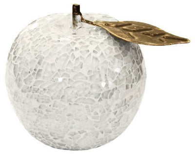 Mosaic Glass Pearl White Apple (Fruit)
