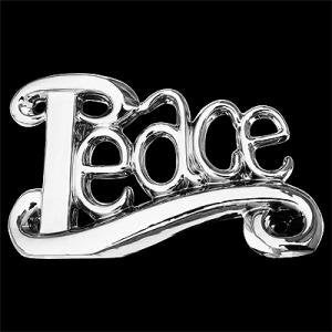 HARTES CHROME PLATED PEACE ORNAMENT