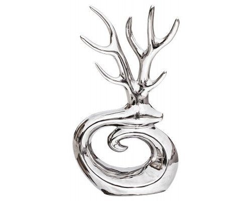 Silver ceramic reindeer ring holder